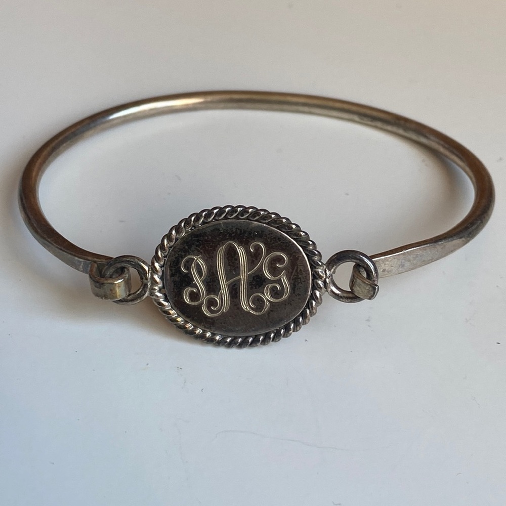 Sterling silver 925 monogram bracelet